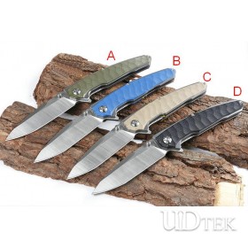 Big black shark no logo 9CR18MOV blade folding knife with four different colors UD405433